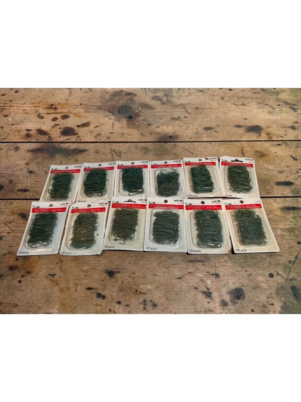 12 packs Celebrate It Green Ornament Hooks 120-Pack Christmas Tree Decoration Ha